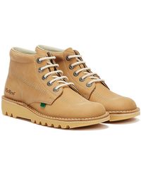 Kickers - Kick Hi Tan Nubuck Schnürschuhe - Lyst