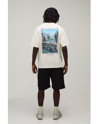 BoohooMAN - Oversized Monte Carlo Photographic Print T-Shirt & Short Set - Lyst