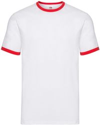 Fruit Of The Loom - Adult Ringer T-Shirt Cotton - Lyst