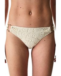 Penti - Rosaldi Crochetta Side Eyelet Pattern Mid-Waist Bikini Bottom - Lyst