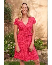 Mountain Warehouse - 'Santorini' Jersey Wrap Dress With Pockets Summer Comfy Outfit Cotton - Lyst