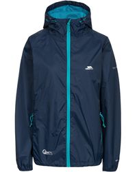Trespass - Dames Qikpac Waterdichte En Opbergbare Shell Jas (navy) - Lyst