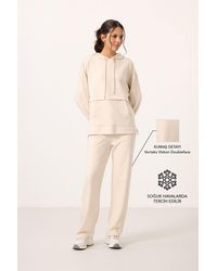 TOMMY LIFE - Oversized Hooded Sweatshirt And Wide-Leg Pants Set - Lyst