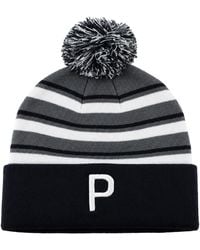 PUMA - Wrmlbl Stripe Pom/ Golf Beanie - Lyst