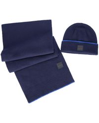 BOSS - Armato Scarf & Hat Set Dark - Lyst