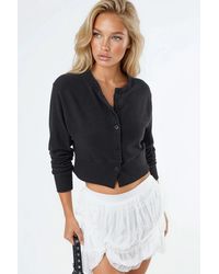 Busem - Casual Crew Neck Gebuttonde Crop Jasje - Lyst