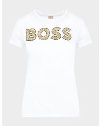 BOSS - Womenss Sequin Logo T-Shirt - Lyst