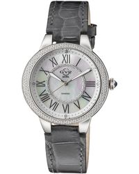Gevril - Gv2 Astor Ii 9140-L9 Swiss Quartz Mop Dial Leather Diamond Watch - Lyst