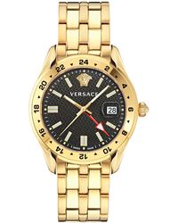 Versace - Greca Time Gmt Watch Ve7C00723 Stainless Steel (Archived) - Lyst
