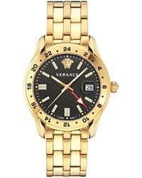 Versace - Greca Time Gmt Watch Ve7C00723 Stainless Steel (Archived) - Lyst