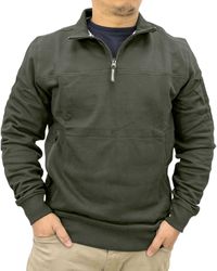 Weekend Offender - Double Grove Sweatshirt Pullover Funnel Neck Casual Cotton - Lyst
