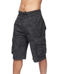 Crosshatch - Hanwhere Camo Cargo Shorts Cotton - Lyst