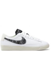 Nike - Blazer Low Se Lace-Up Leather Trainers Da4934 100 - Lyst