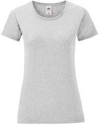 Fruit Of The Loom - Ladies Iconic T-Shirt (Athletic Heather) - Lyst