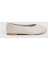Faith - Bonnie Faux Patent Leather Seam Detail Ballet Pumps - Lyst