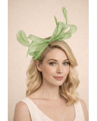 SVNX - Bow Shaped Fascinator With Sinamay Curls & Feathers - Lyst