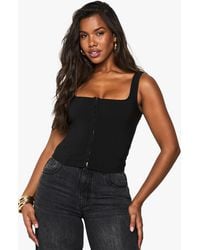 Boohoo - Hook And Eye Corset Top - Lyst