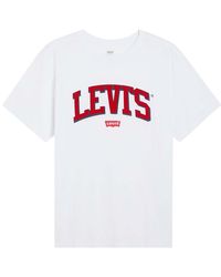 Levi's - Baby Tab Relaxed Fit T-shirt (wit) - Lyst