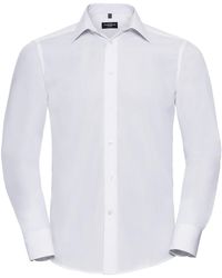 Russell - Collection Long Sleeve Poly-Cotton Easy Care Tailored Poplin Shirt - Lyst