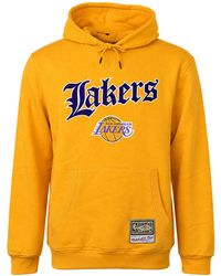 Mitchell & Ness - Nba Los Angeles Lakers Old English Faded Hoodie - Lyst