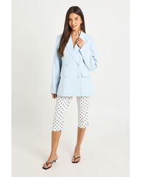 Boohoo - Double Breasted Barrel Sleeve Blazer - Lyst