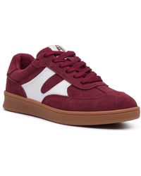 Hush Puppies - Maura Suede Bordeaux Trainers - Lyst