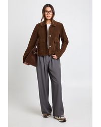 Boohoo - Woven Tailored Pleated Wide Leg Trouser - Lyst