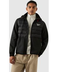 Reebok - Mixed Media Jacket - Lyst