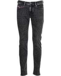 DIESEL - Sleenker Dark Denim Jeans Cotton - Lyst
