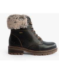 Remonte - D0B74-01 Fur Ankle Boots Leather - Lyst
