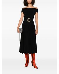 Norma Kamali - Pleated Midi Skirt - Lyst