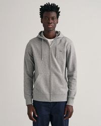 GANT - Regular Fit Shield Logo Full Zip Hoodie - Lyst