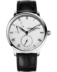 Frederique Constant - Frédérique Slimline Watch Fc-723Wr3S6 Leather - Lyst