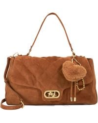 Dune - Regency Suede Shoulder Bag - Lyst