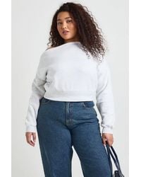 Boohoo - Plus Off The Shoulder Oversized Jumper - Lyst