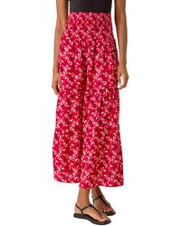 Roman - Abstract Print Shirred Multiway Skirt - Lyst