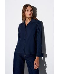 Dilvin - Solid Woven Cut-Out Shirt - Lyst