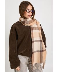 Boohoo - Check Lightweight Blanket Scarf - Lyst