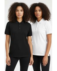 Femme Luxe - Classic Polo Collar Short Sleeve T-Shirt 2 Pack- Cnaira Cotton - Lyst