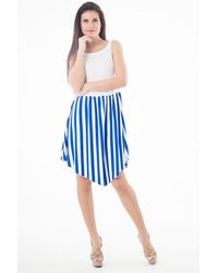 Conquista - Contrast Fabric Sleeveless Striped Dress - Lyst