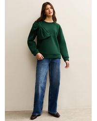 Gini London - Bow Patch Oversized Jumper - Lyst