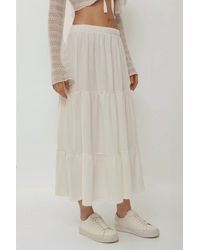 Hiccup - High Waist Textured Maxi Skirt - Lyst