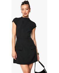 Boohoo - Tall High Neck Structured Tailored Mini Dress - Lyst