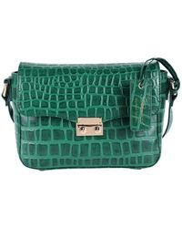 Ashwood Leather - 'Elegance' Croc Embossed Cross Body Bag - Lyst