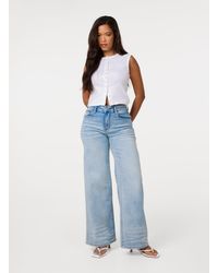 Pink Vanilla - Whisker Wide Leg Jeans - Lyst