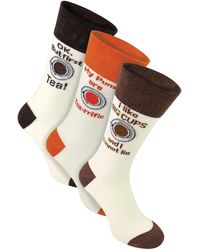 Sock Snob - 3 Pairs Novelty Cotton Rich Pun Socks - Lyst