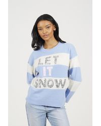 Brave Soul - Crew Neck Sequin Christmas Jumper - Lyst