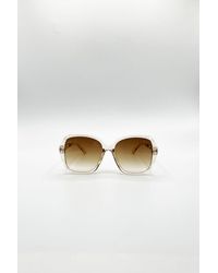 SVNX - Round Square Side Detail Sunglasses - Lyst