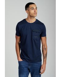 Foray - Short Sleeve Cotton Crew Neck Pocket T-Shirt - Lyst