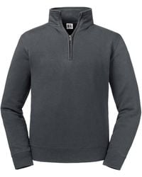 Russell - Authentic Quarter Zip Sweatshirt (Convoy) - Lyst